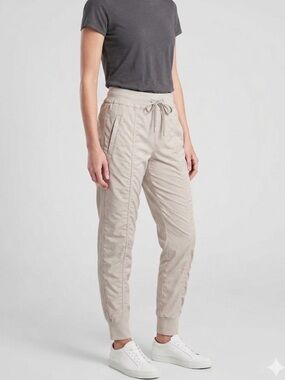 Athleta Attitude Jogger Pants Tan Size 4
